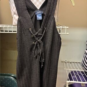 Daytrip Charcoal Lace-Up Jumpsuit